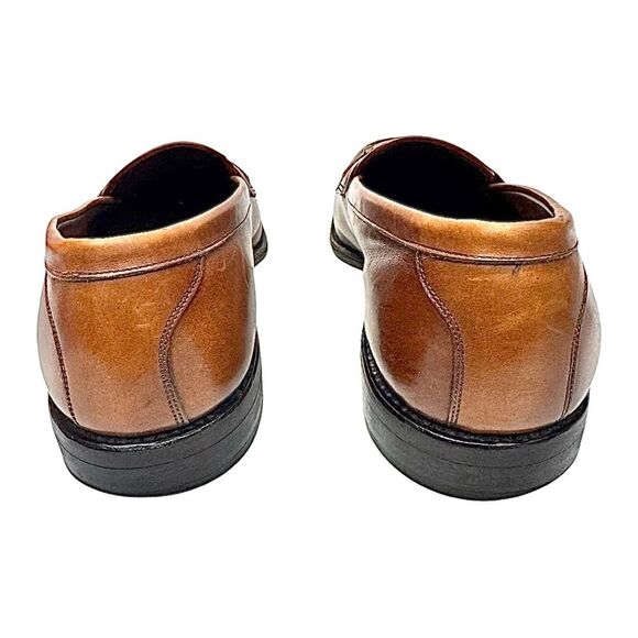 Allen Edmonds Barrington Loafers Men’s Size 10A Tan Brown Leather Strap USA main image 8
